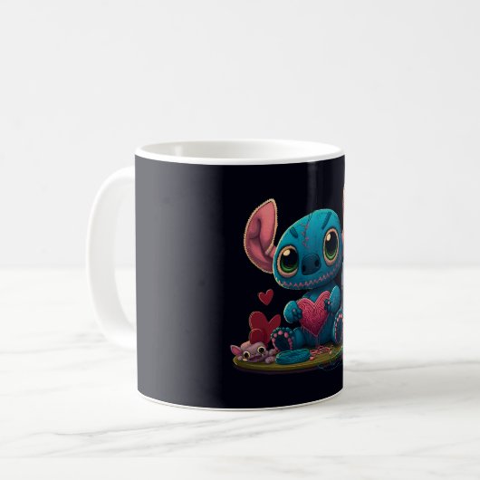 Lilo and Stitch Valentijn Hearts Graphic Mok (Voorkant links)