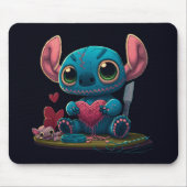 Lilo and Stitch Valentijn Hearts Graphic Mousepad Muismat (Voorkant)