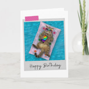 Lilo Cat Funny Birthday Card Kaart