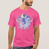 Lilo en Stitch - Stitch en Angel Moon Hearts T-shirt (Voorkant)
