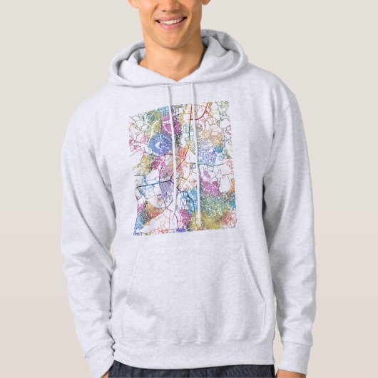 Lilongwe Malawi City Map Hoodie (Voorkant)
