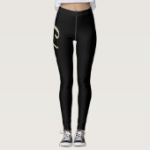 Lilou white gold Handwriting Hose Leggings (Voorkant)