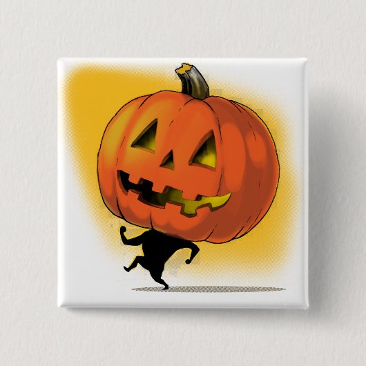 Lil'Pumpkin Head Vierkante Button 5,1 Cm (Voorkant)