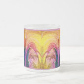 Lily Abstract Burgundy Lily Sofset - Enhanced Matglas Koffiemok (Center)