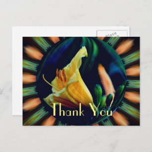 Lily Abstract Floral Dank je Briefkaart