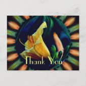 Lily Abstract Floral Dank je Briefkaart (Voorkant)