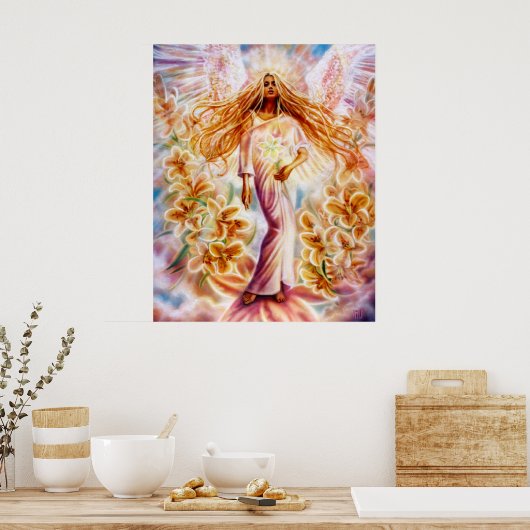 Lily Angel van Lisa Iris Poster (Keuken)