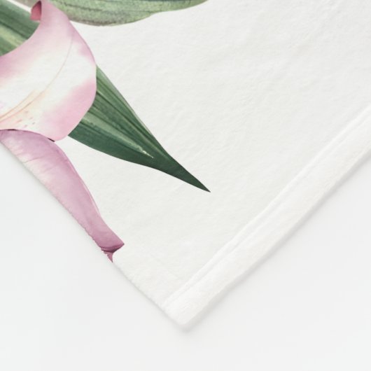 Lily Baby Meisje Milestone Deken, Lily Flower Baby Fleece Deken (Hoek)