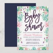 Lily Baby shower Uitnodiging | Florence-Baby showe (Voorkant / Achterkant)