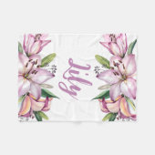 Lily Babydeken, Lily Floral, Lily Nursery, Baby Fleece Deken (Voorkant (Horizontaal))