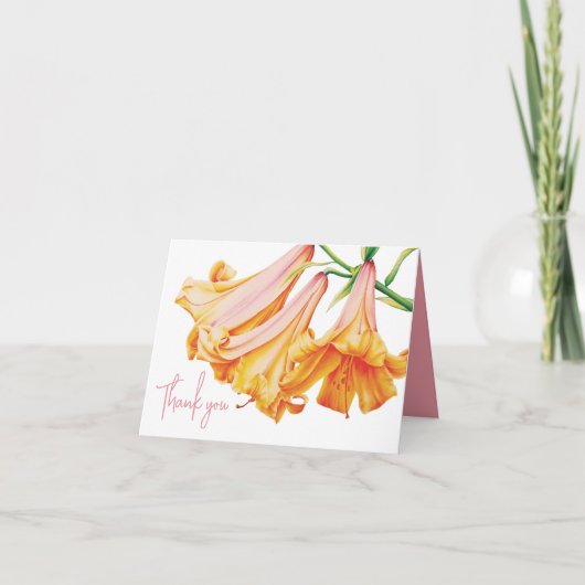 Lily bell art dank u uw foto binnenkaart bedankkaart (Voorkant)