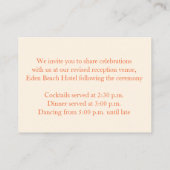 Lily bell art flower bruiloft informatiekaartje (Achterkant)