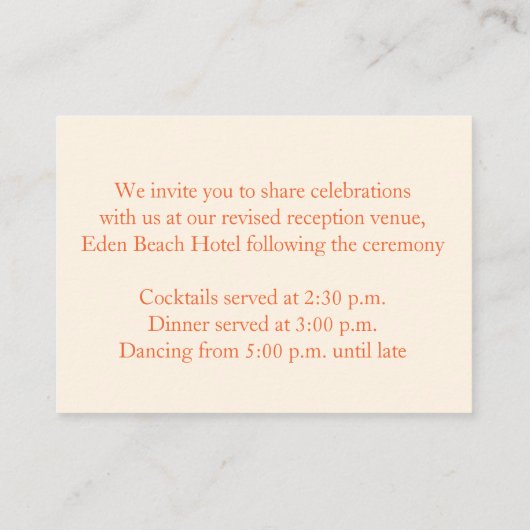 Lily bell art flower bruiloft informatiekaartje (Achterkant)