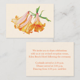 Lily bell art flower bruiloft informatiekaartje