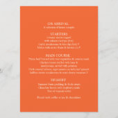 Lily bell fine art bruiloft diner menu (Achterkant)