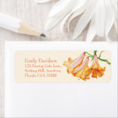 Lily bell fine art bruiloft retour antwoord adres etiket (Insitu)