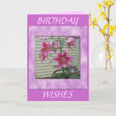 LILY BIRTHDAY WISHES KAART (Gele Bloem)