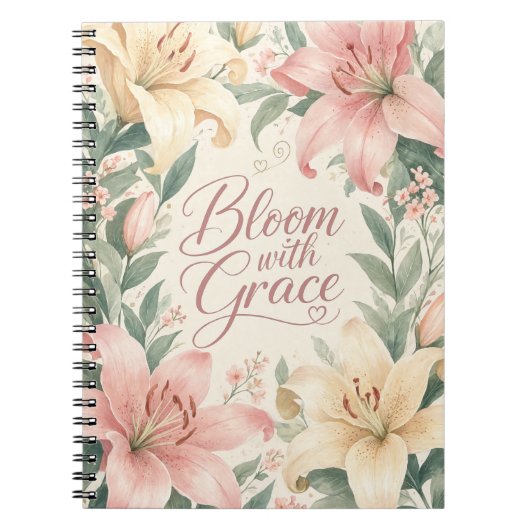 Lily: Bloei met Gratie Notitieboek (Voorkant)