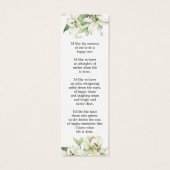 Lily Bloem Foto Rouw Herdenkingsbladwijzer Mini Visitekaartjes (Achterkant)