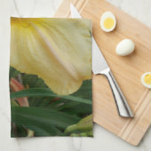 Lily Bloem Gele Keukenhanddoek (Quarter Fold)