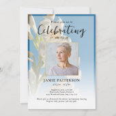 Lily Bloem Levensviering Foto Funeral Kaart (Voorkant)