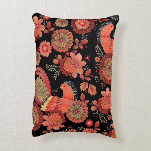 Lily bloem naadloze patroon gooi kussen (Achterkant (Verticaal))