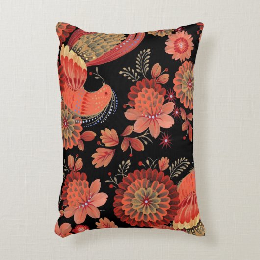 Lily bloem naadloze patroon gooi kussen (Voorkant(Verticaal))