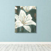 Lily Bloem Schilderij Canvas Afdruk (Insitu (Houten vloer))