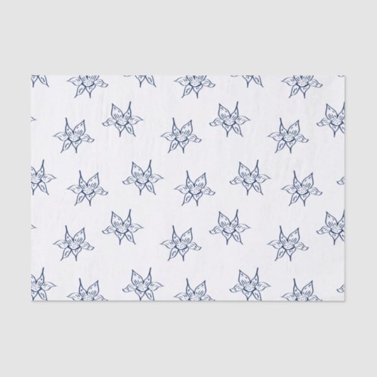 Lily bloem tekening patroon tissuepapier (Voorkant)