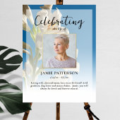 Lily Bloem Viering van het Leven Foto Funeral Poster