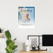 Lily Bloem Viering van het Leven Foto Funeral Poster (Thuiskantoor)