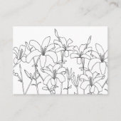 Lily bloemen die visitekaartjes kleuren (Voorkant)