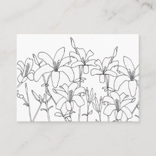 Lily bloemen die visitekaartjes kleuren