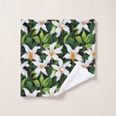 Lily-bloemen en -bladeren bad handdoek (Wasdoekje)