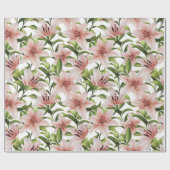 Lily bloemen. Floral patroon Cadeaupapier (Vlak)
