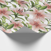 Lily bloemen. Floral patroon Cadeaupapier (Hoek)