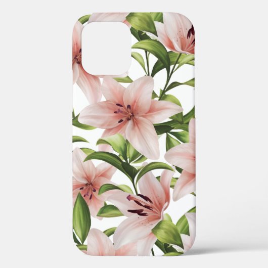 Lily bloemen. Floral patroon Case-Mate iPhone Case (Achterkant)