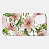 Lily bloemen. Floral patroon Case-Mate iPhone Case (Achterkant (horizontaal))