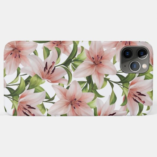 Lily bloemen. Floral patroon Case-Mate iPhone Case (Achterkant (horizontaal))