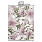 Lily bloemen. Floral patroon Heupfles (Achterkant)