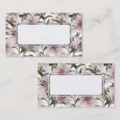 Lily bloemen. Floral patroon Visitekaartje (Voorkant / Achterkant)