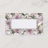 Lily bloemen. Floral patroon Visitekaartje (Achterkant)