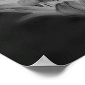 Lily bloemen in zwart-wit poster (Hoek)