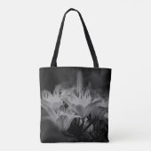 Lily bloemen in zwart-wit tote bag (Achterkant)