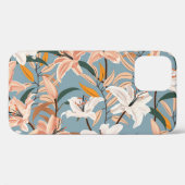 Lily Bloemenblauw  Print Case-Mate iPhone Case (Achterkant (horizontaal))