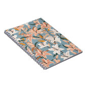 Lily Bloemenblauw Print Notitieboek (Rechterzijde)