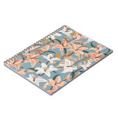 Lily Bloemenblauw Print Notitieboek (Linkerzijde)