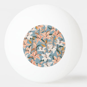 Lily Bloemenblauw Print Pingpongbal