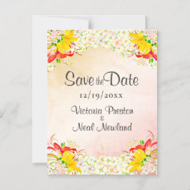 Lily Bloementuin Trouw Save the Date Magnetische Uitnodiging