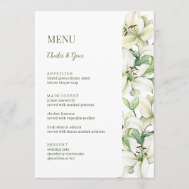 LILY Bloesem Elegantie Bruiloft Menu